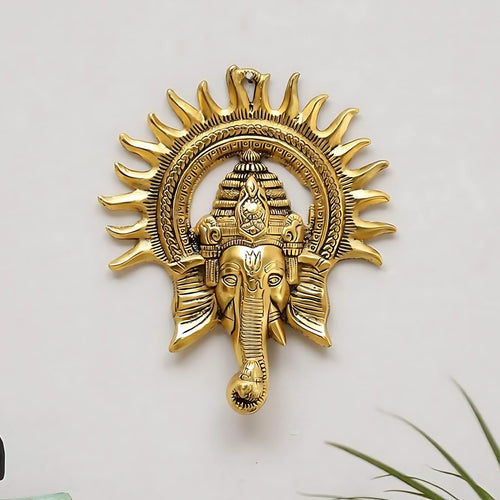 Tulsika™ Metal Ganesha Wall Hanging Idol